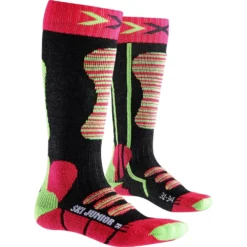 Chaussettes De Ski X-socks Ski Junior Corail Vert