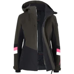 Veste De Ski Fire And Ice Davi-T In Olive Green / Black -Hiver Vêtements Boutique veste de ski fire and ice davi t in olive green black 2