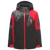 Veste De Ski Spyder Boy's Leader Black Red Cdi