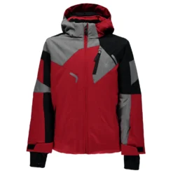 Veste De Ski Spyder Boy's Leader Jkt Red/black/polar Herringbone